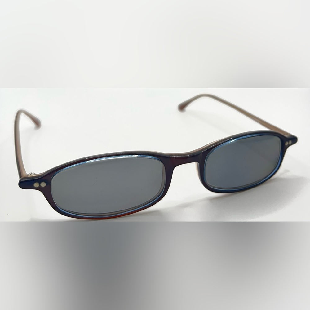 B.U.M. Matrix Blue Iridescent Oval Sunglasses Frames Only